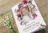 Funeral Flower Card Messages for Mum Printable Funeral Program Template Floral Funeral Memorial