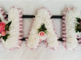 Funeral Flower Card Messages for Nan Mum Artificial Silk Funeral Flower Any 3 Letter Coloured