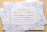 Funeral Thank You Card Etiquette Funeral Thank You Cards with Blue or Dusty Rose Flowers