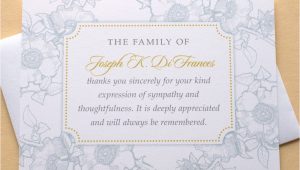 Funeral Thank You Card Etiquette Funeral Thank You Cards with Blue or Dusty Rose Flowers