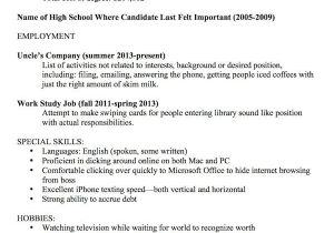 Funny Cv Template A Resume Template for Every Unemployed Recent College Grad