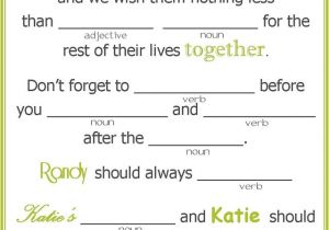 Funny Wedding Mad Libs Template 15 Mad Libs for Your Wedding Bestbride101