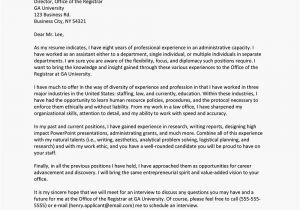 Future Opportunities Cover Letter Administrative Position Cover Letter Example and Tips