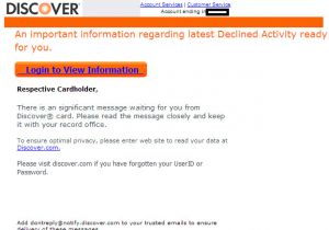 Fyi Email Template 39 Your Discover Card Services Blockaded 39 themed Emails