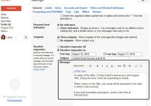 G Suite Email Templates How to Set Up A Gmail Out Of Office Vacation Responder Email