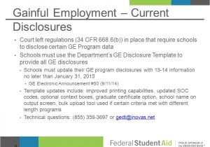 Gainful Employment Template 2015 isfaa Winter Conference Ppt Download