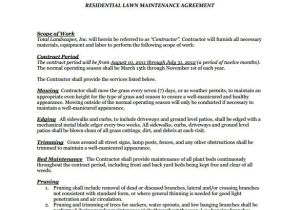 Gardening Contract Template 7 Lawn Service Contract Templates Free Word Pdf