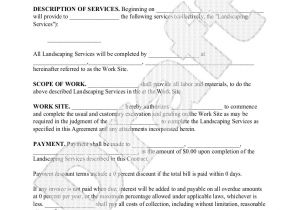Gardening Contract Template Landscaping Contract Template Lawn Maintenance Contract