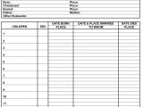 Geneology Templates Family Group Sheet Compile Information About An Ancestor