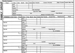 Geneology Templates Genealogy Templates Family Group Chart Family Group