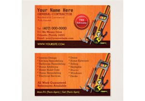 General Contractor Business Card Templates General Contractor Handyman Business Card Template