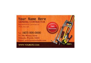 General Contractor Business Card Templates General Contractor Handyman Business Card Template Zazzle