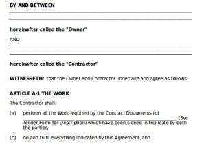 General Contractors Contract Template 10 Contractor Agreement Samples Examples Templates