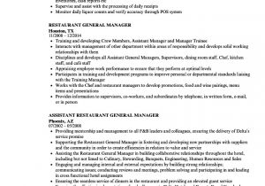 General Manager Resume Sample Restaurant General Manager Resume Samples Velvet Jobs