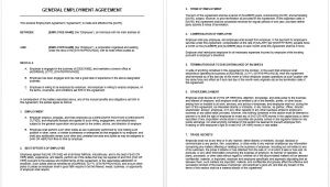 General Sales Contract Template General Agreement Template Microsoft Word Templates