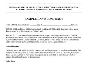 General Sales Contract Template Sample Land Sales Contract 6 Examples In Word Pdf