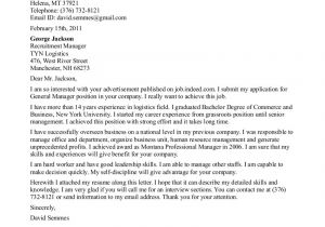 Generalized Cover Letter General Cover Letters You Include All the Necessary