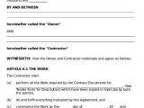 Generic Construction Contract Template 10 Contractor Agreement Samples Examples Templates