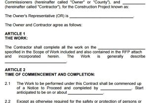 Generic Construction Contract Template Construction Contract 7 Free Pdf Download Sample