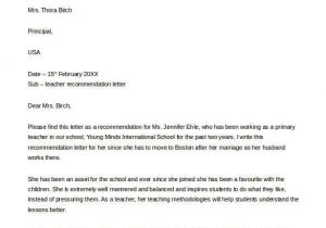 Generic Cover Letter for Teachers 28 Letters Of Recommendation for Teacher Pdf Doc