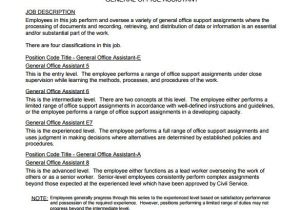 Generic Job Description Template 8 Office assistant Job Description Templates Free