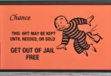 Get Out Of Jail Free Card Template Framed Get Out Of Jail Free Monopoly Chance Card Folk Art