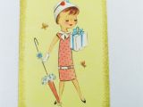 Get Well soon Diy Card Vintage Mcm Cute Lady Get Well soon Card Quality Greetings
