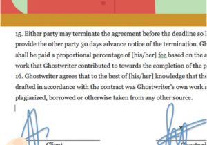 Ghost Writer Contract Template Ghost Writer Contract Template