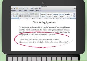 Ghost Writer Contract Template How to Draft A Ghostwriting Agreement 13 Steps with