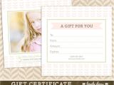 Gift Certificate Template for Photographers Photography Gift Certificate Template for Professional