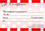 Gift Certificate Template Free Download Birthday Gift Certificate Templates New Calendar