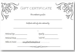 Gift Certificate Template Free Download Free Download Gift Certificate Templates