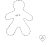 Gingerbread Man Decoration Template Cupcake Cutie Free Christmas Felt ornament Pattern