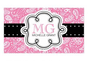 Girly Business Cards Templates Free Girly Bubble Gum Pink Paisley Calling Card Double Sided