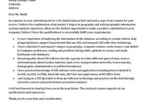 Gis Engineer Resume Sample Gis Analyst Cover Letter Sample Geographic Information
