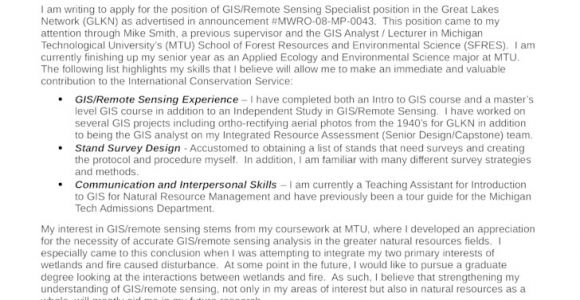 Gis Technician Cover Letter Basic Gis Technician Cover Letter Samples and Templates