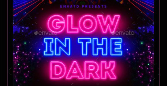 Glow In the Dark Party Flyer Template Free 25 Best Glow Party Flyer Psd Templates Free Premium