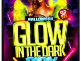 Glow In the Dark Party Flyer Template Free Glow In the Dark Halloween Flyer Template Party Flyer
