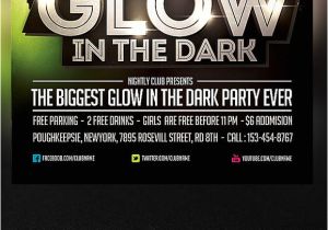 Glow In the Dark Party Flyer Template Free Glow In the Dark Party Flyer Template by Saltshaker911 On