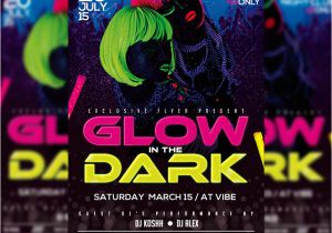 Glow In the Dark Party Flyer Template Free Glow In the Dark Premium Flyer Template Facebook Cover