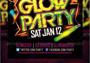 Glow In the Dark Party Flyer Template Free Glow Party Flyer Template Www Moderngentz Com Your