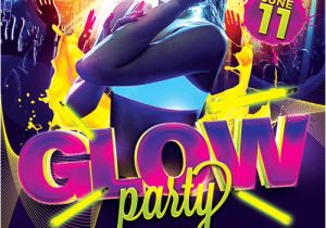 Glow Party Flyer Template Free Download the Uv Glow Party Flyer Template for Photoshop