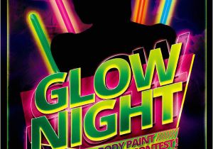 Glow Party Flyer Template Free Glow Night Party Flyer Psd Template Free Download