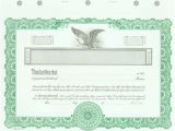 Goes Stock Certificate Template Blank Certificates Corporation Goes Kg2 Green