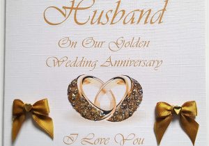 Golden Wedding Anniversary Card for Husband Fice Paper Products Greeting Cards Anniversary