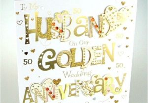 Golden Wedding Anniversary Card for Husband Husband Golden 50th Wedding Anniversary Greeting Card 8