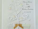 Golden Wedding Anniversary Card for Husband Personalised 50th Golden Anniversary Card Husband Wife