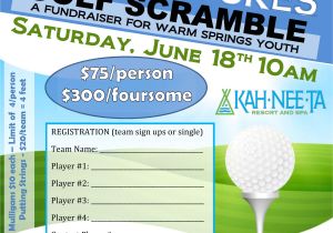 Golf Scramble Flyer Template Free Boys Girls Club Of Warm Springs Annual Fundraiser June