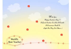 Good Lines for Teachers Day Card Happy Teacher Day Greeting Card