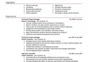 Good Resume Samples for Managers Technical Project Manager Resume Examples Free to Try